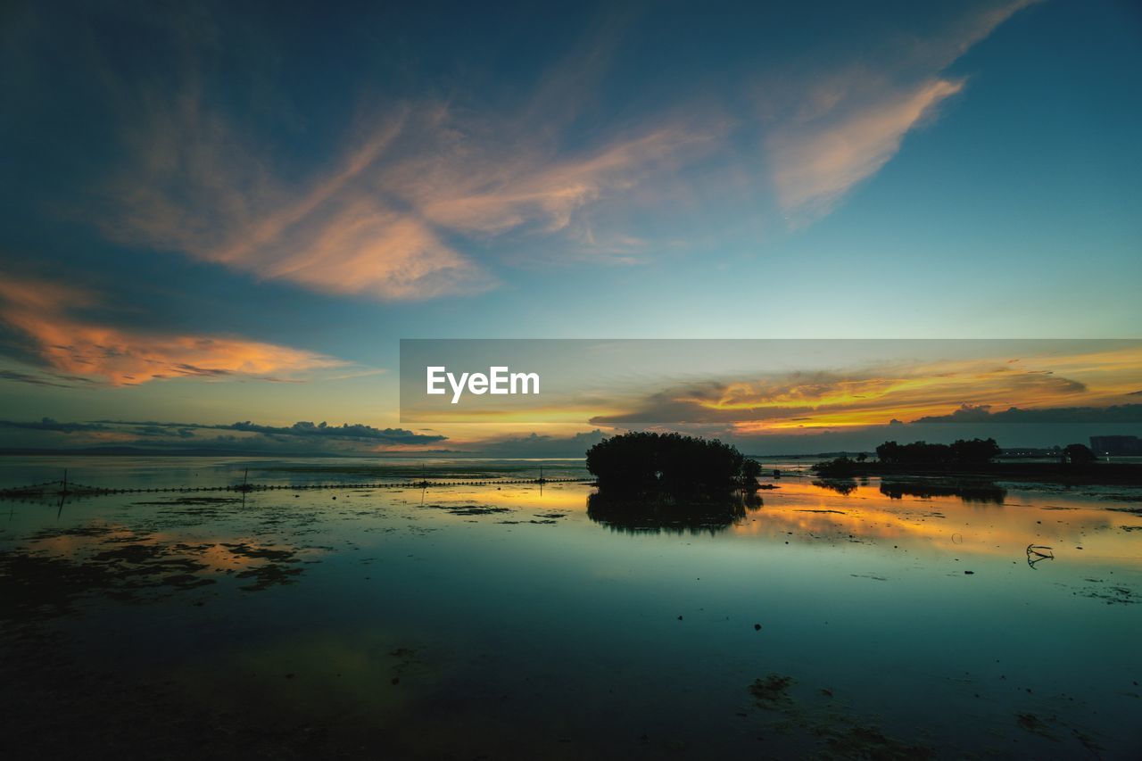 SCENIC VIEW OF SEA DURING SUNSET