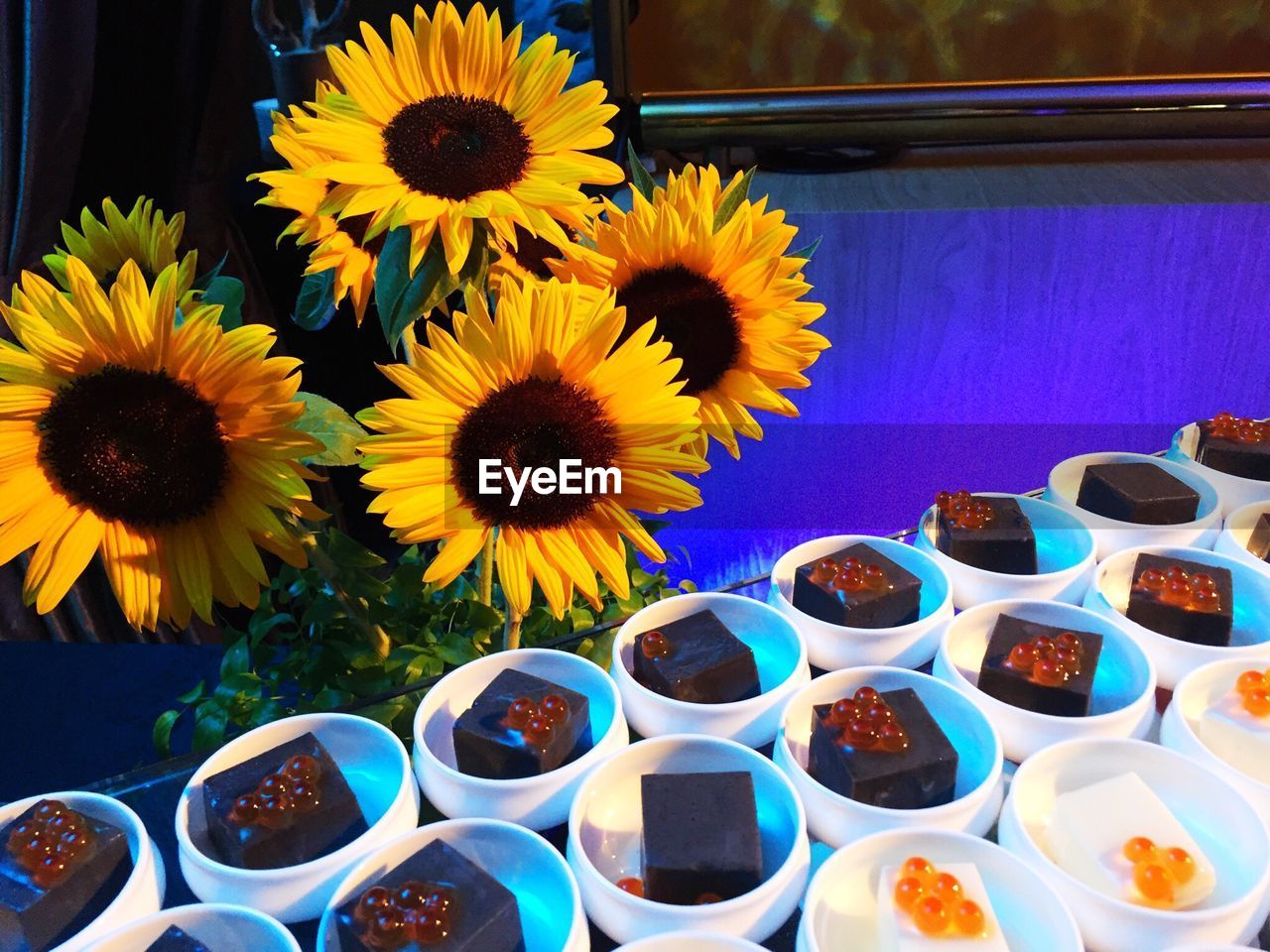 Close-up of flowers on table