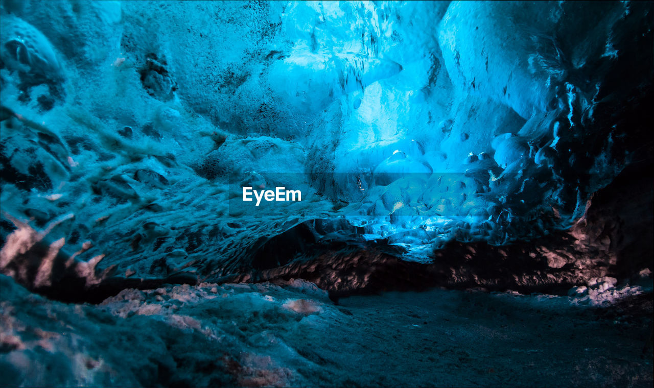Ice cave during winter