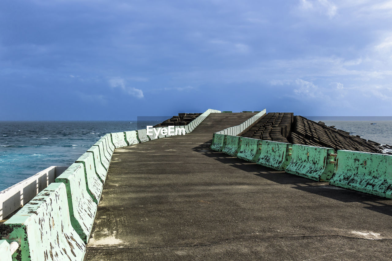 VIEW OF PIER OVER SEA AGAINST SKY