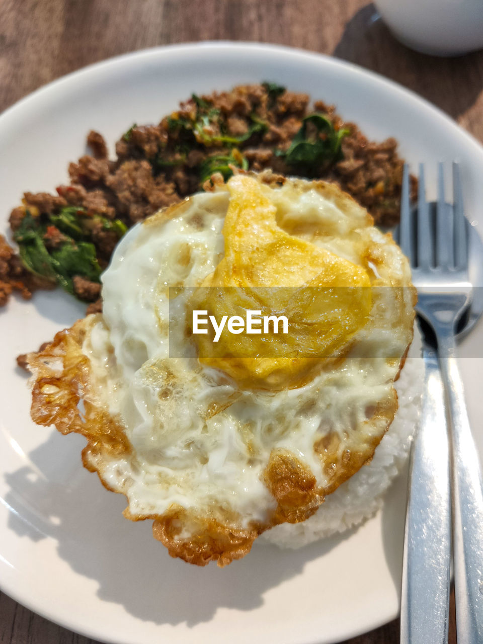 CLOSE-UP OF MEAL SERVED IN PLATE