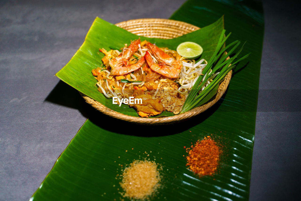 close-up of food on table