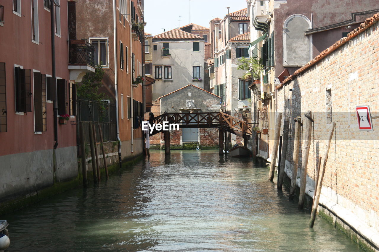 Canal amidst buildings in city