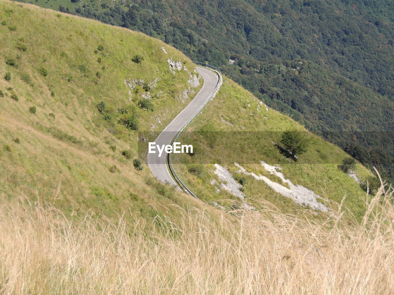 HIGH ANGLE VIEW OF ROAD ON LAND