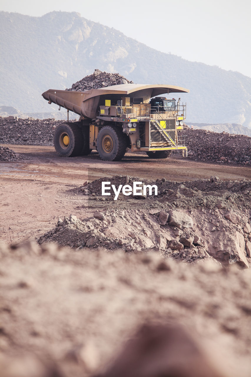 Mining activity, mining dump truck