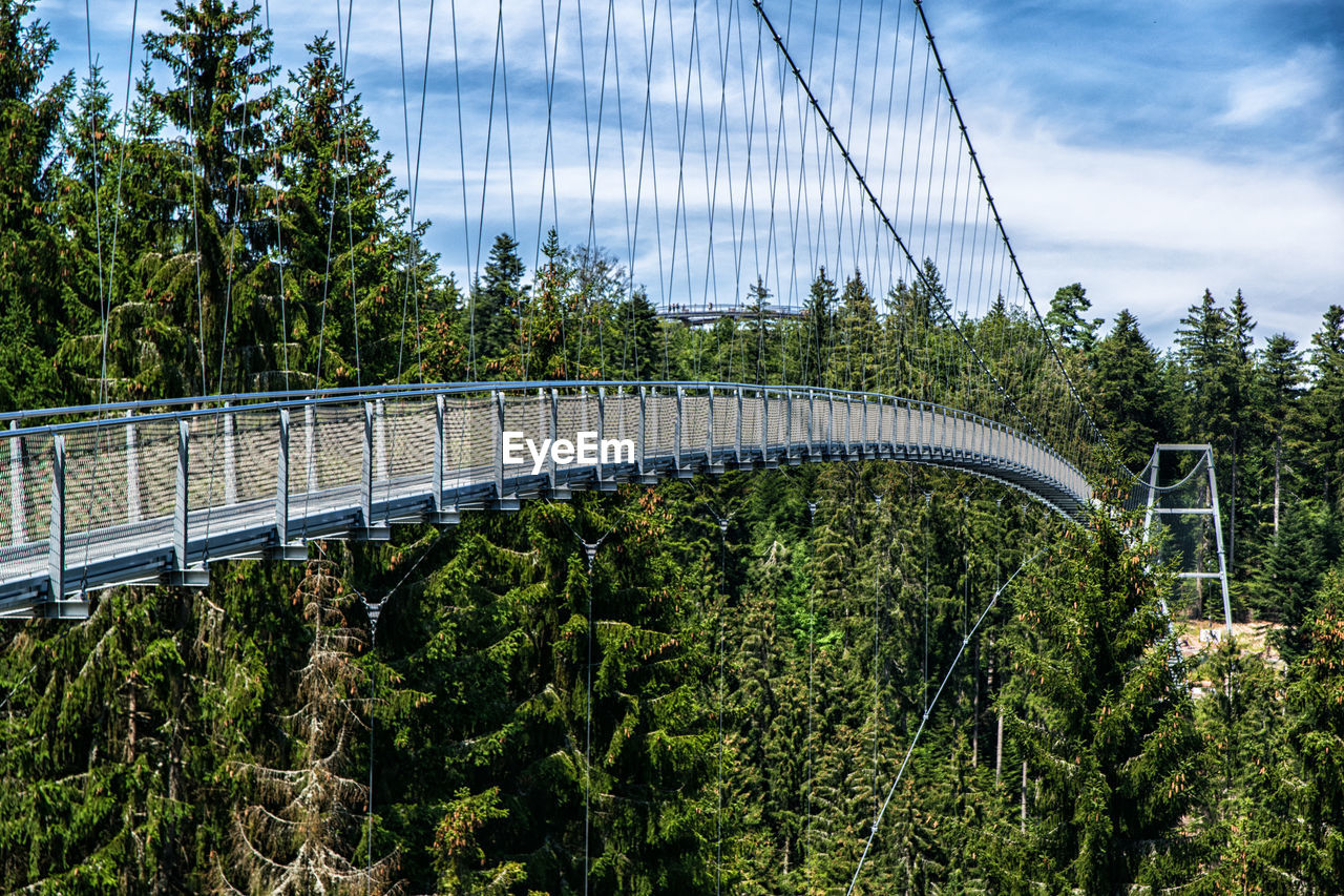 View of suspension bridge against sky