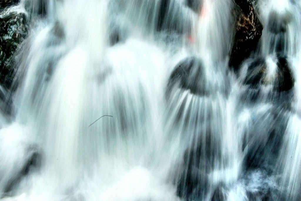 Close-up of waterfall