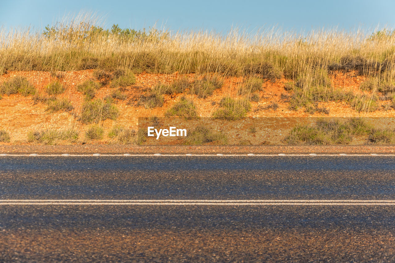 Road by landscape against sky