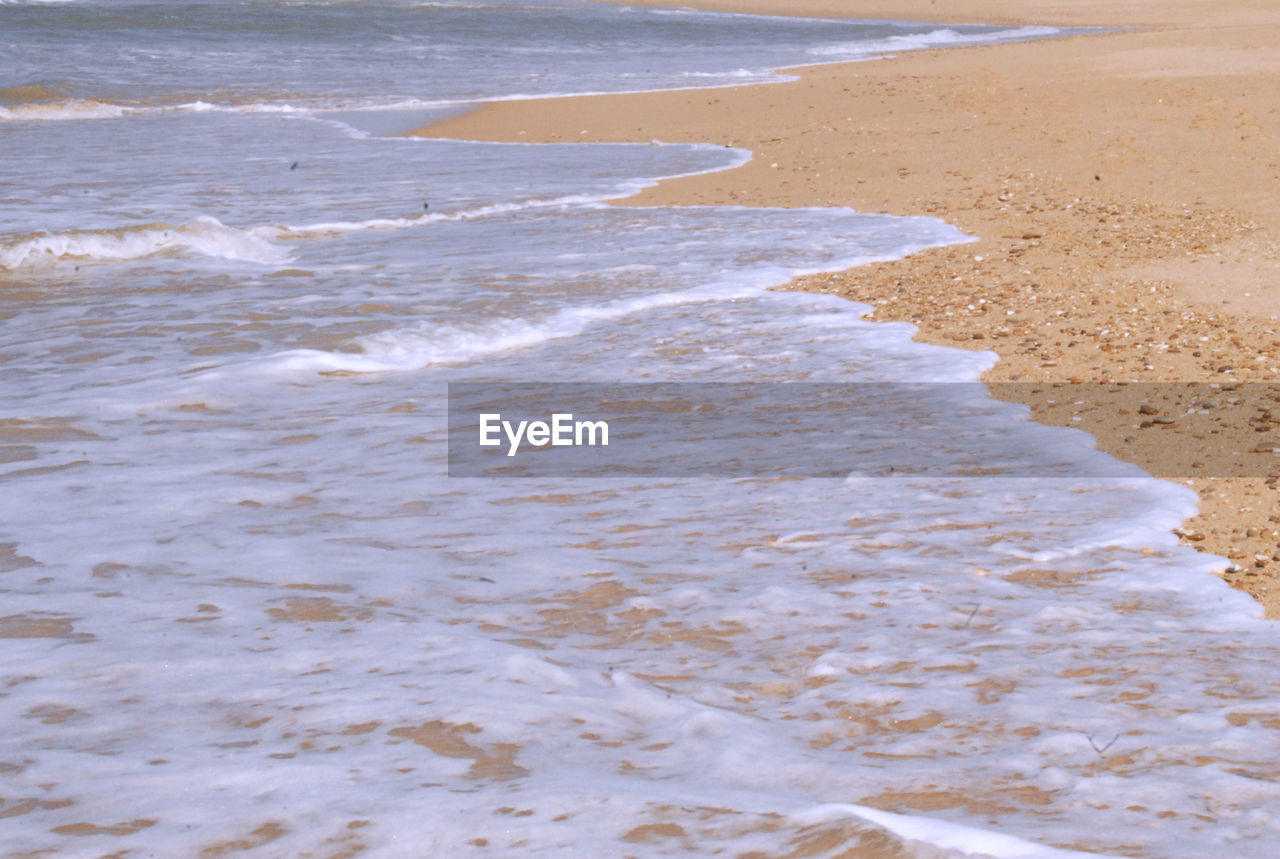 High angle view of beach