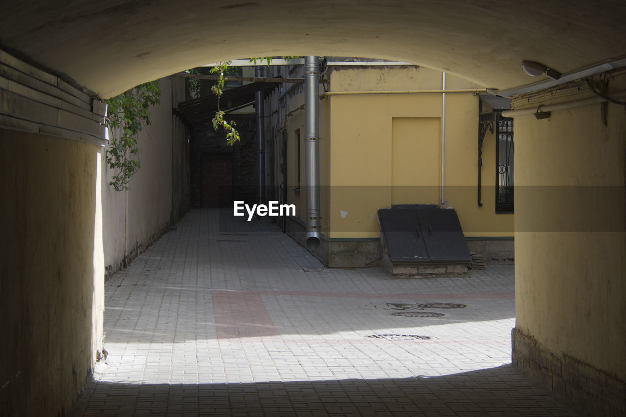 Empty corridor of building