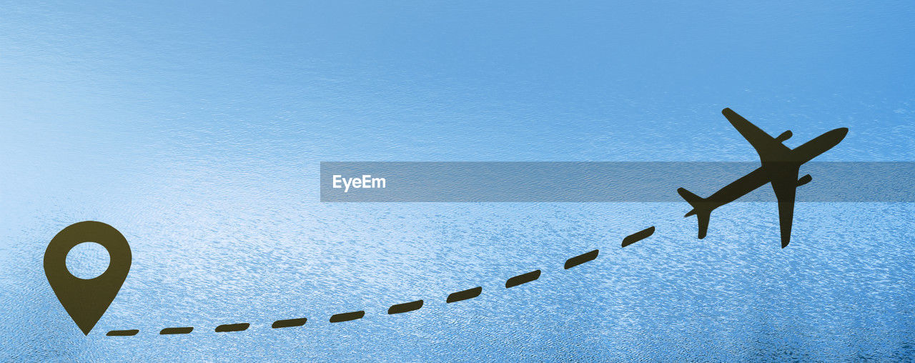 blue, sky, line, no people, nature, wind, communication, clear sky, sign, font, day