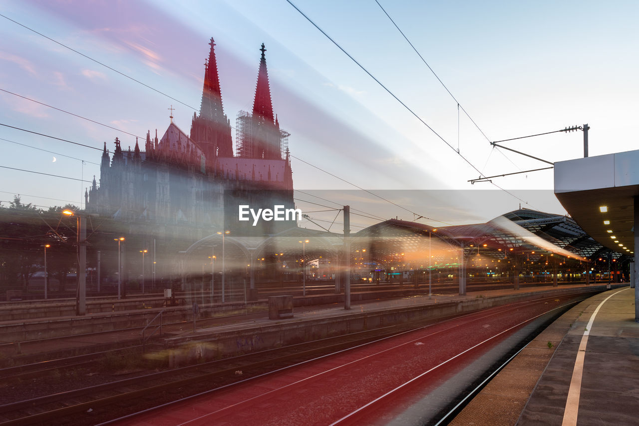 Cologne train station with cologne cathedral in the background