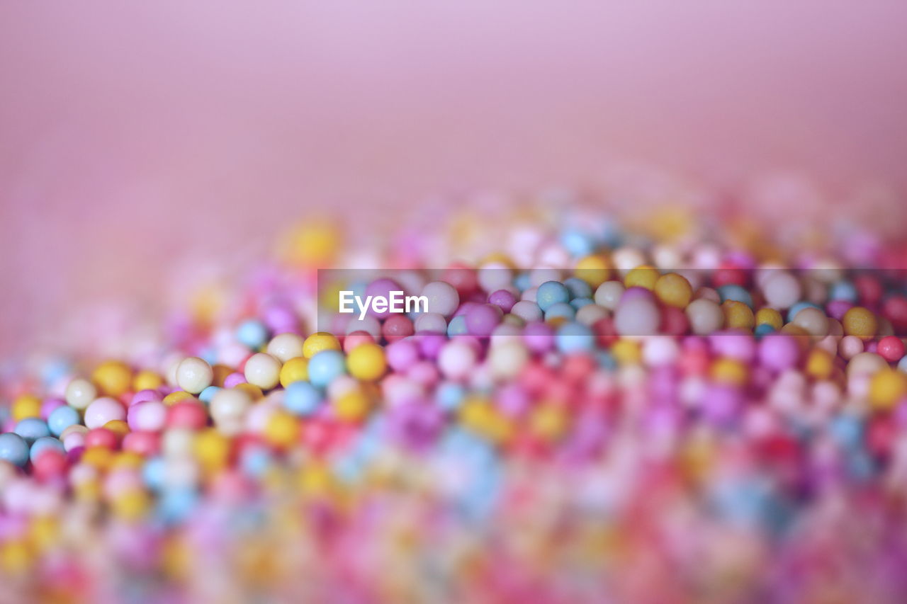 Detail shot of colorful confetti