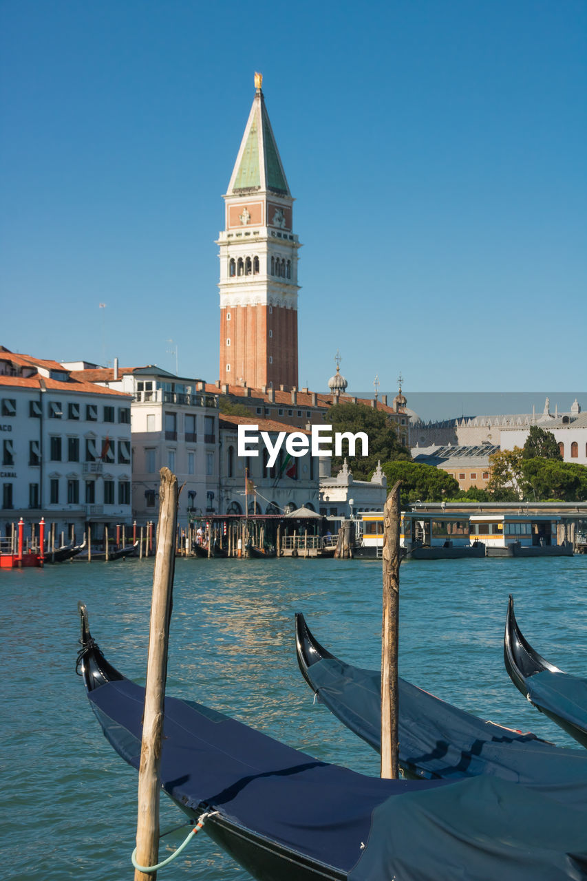 Campanile di san marco and gondola in venezia