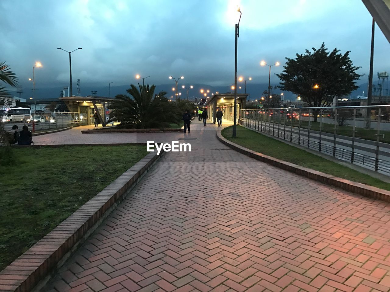 ILLUMINATED STREET LIGHTS AT NIGHT