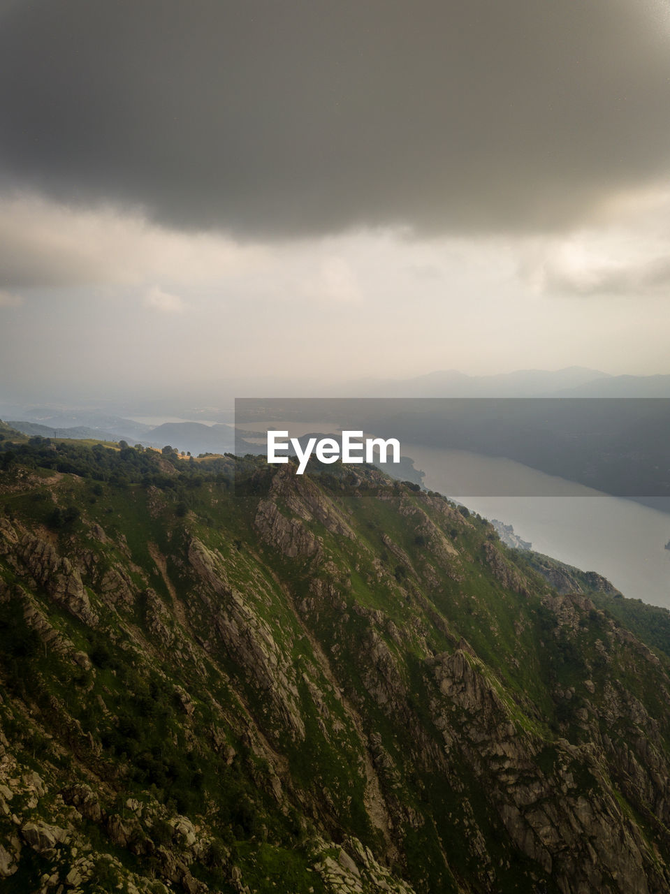High angle view of landscape against sky
