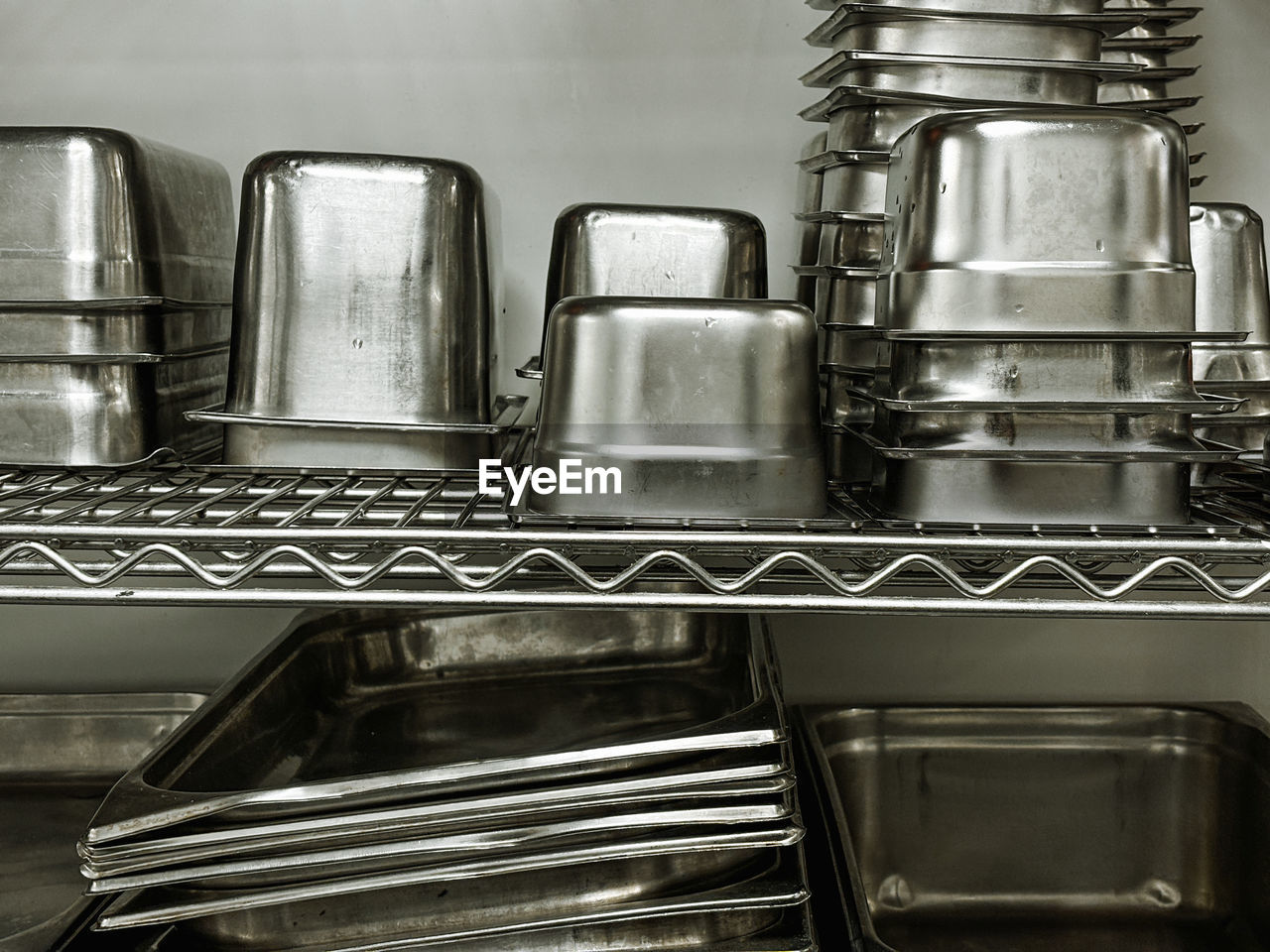 high angle view of kitchen utensils at home