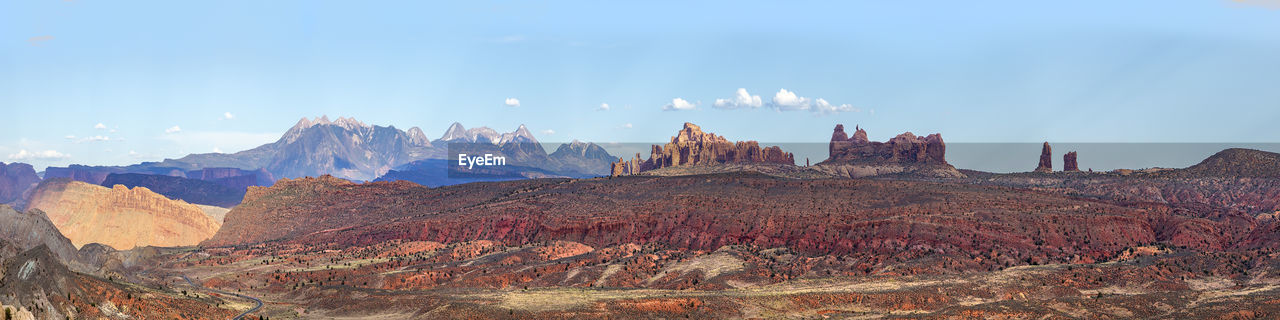 panoramic view of mountain range