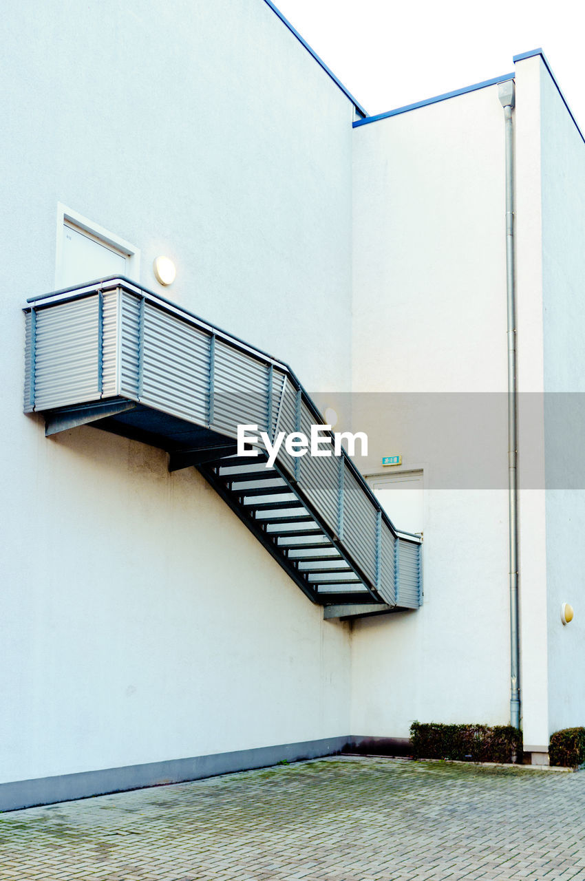 Low angle view of staircase on building