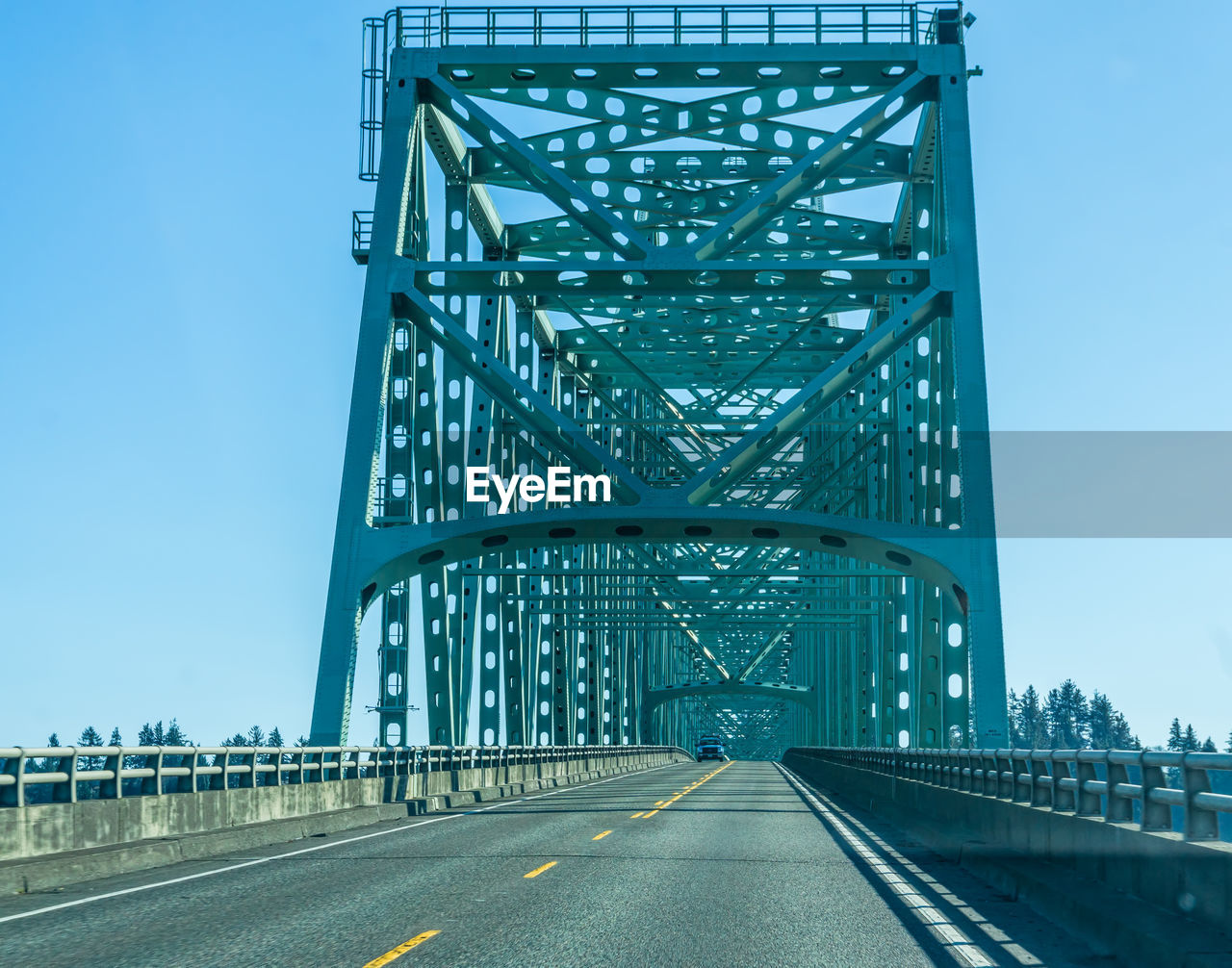 A view of the south end of the astoria-megler bridge in the oregon state.