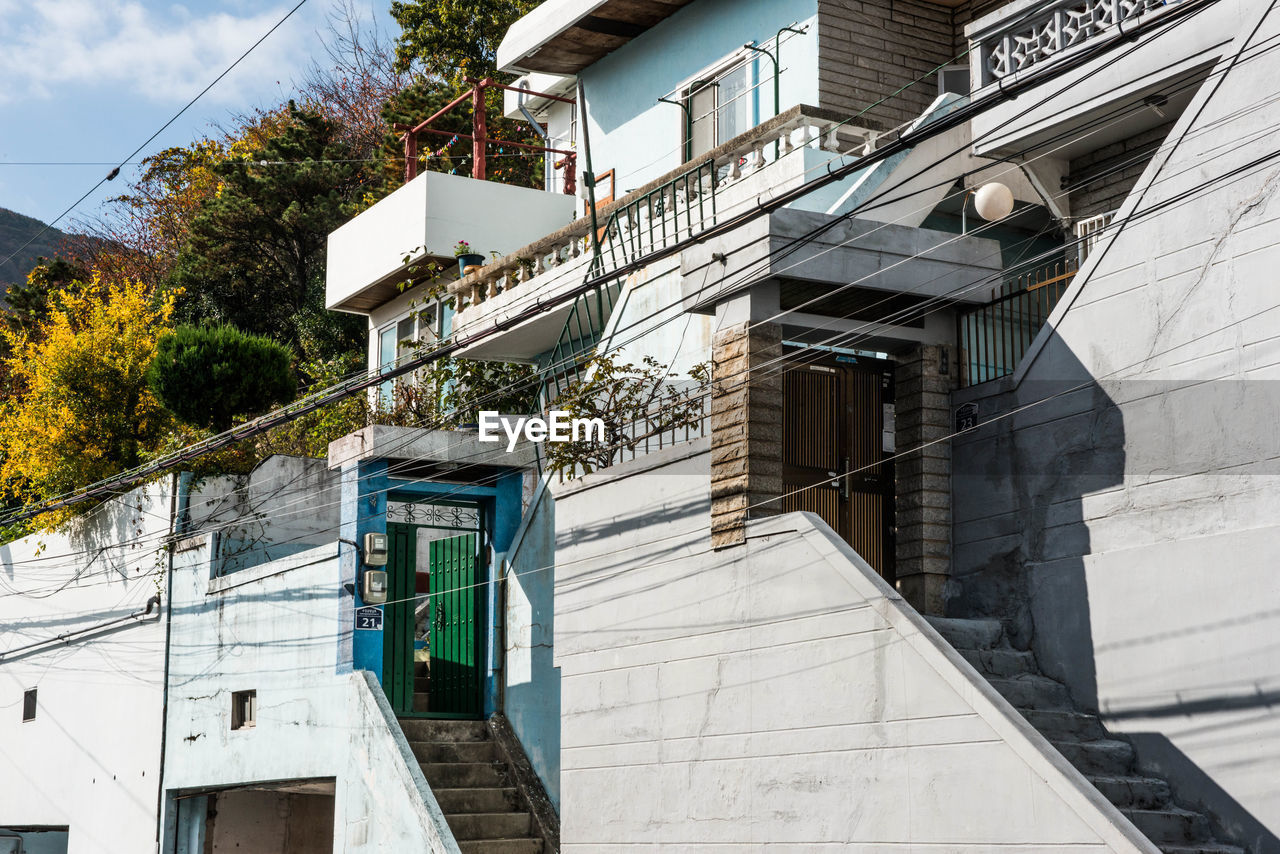 Low angle view of residential building