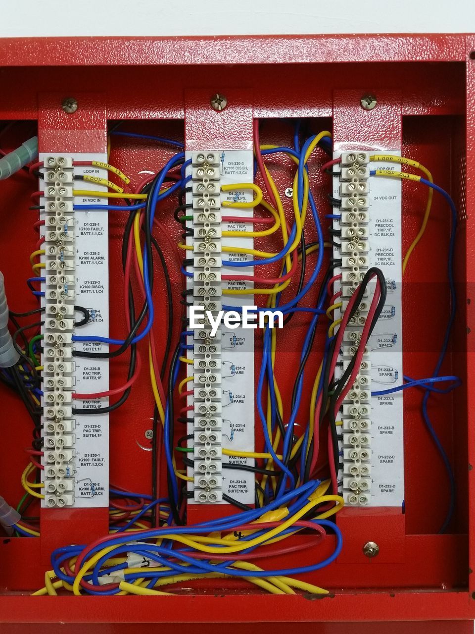 Close-up of electric cable connection