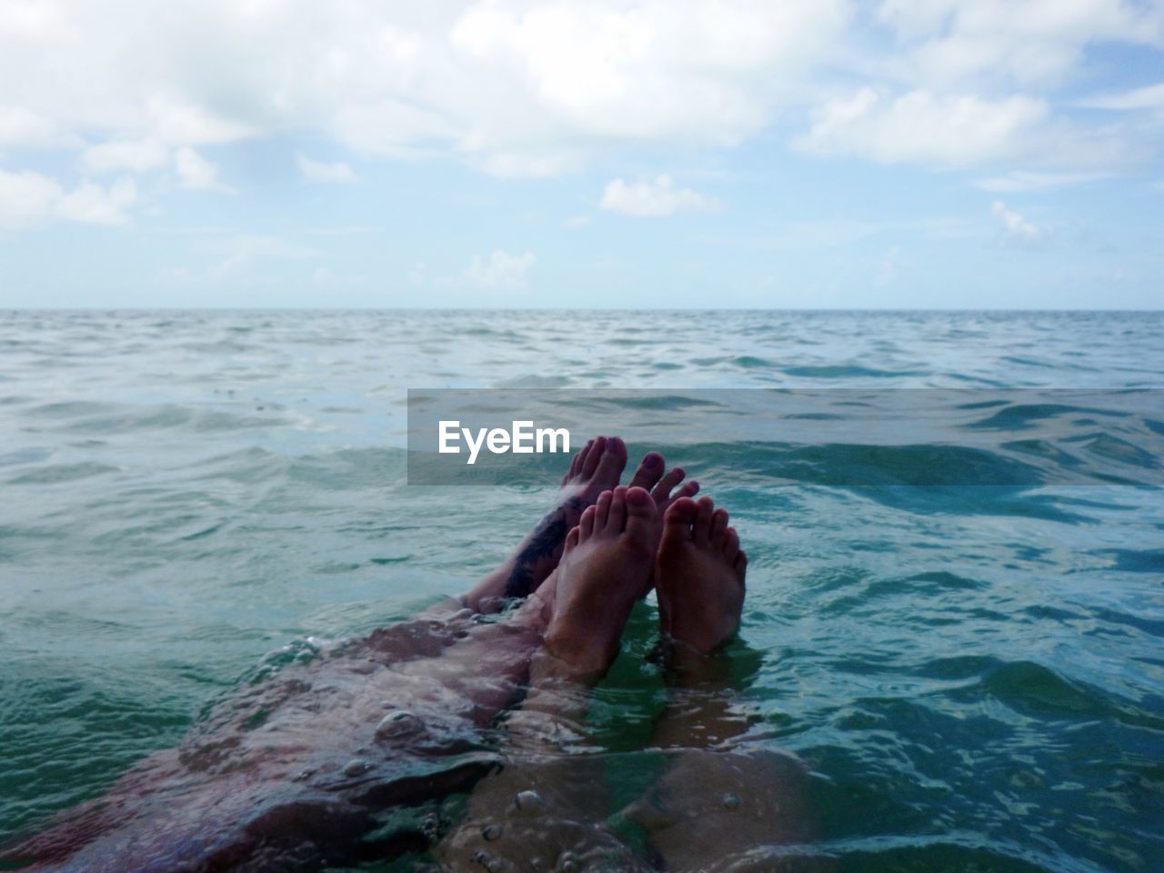  floating in the caribbean