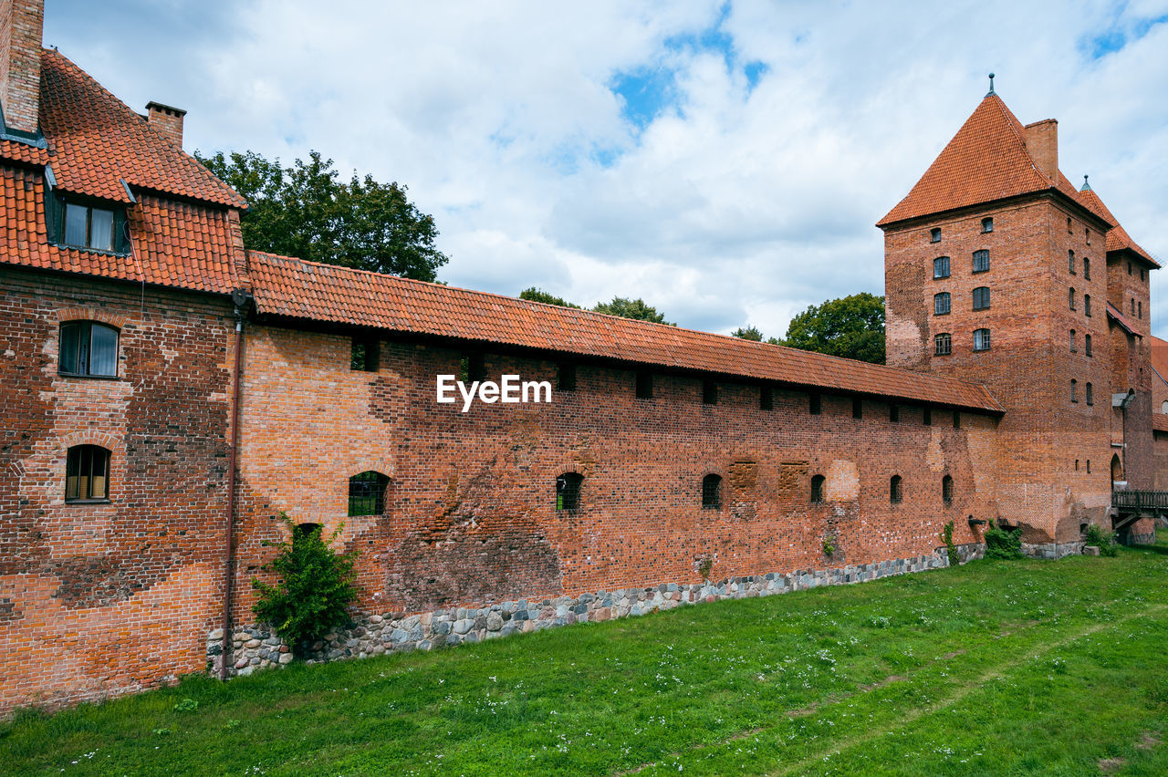 Exterior of old building against sky