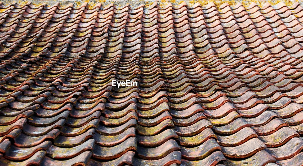 Full frame shot of roof tiles