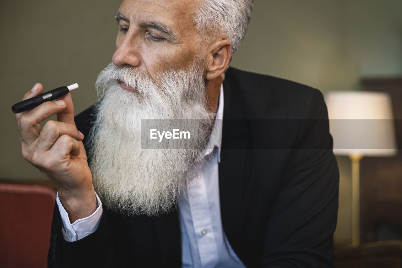 young man smoking