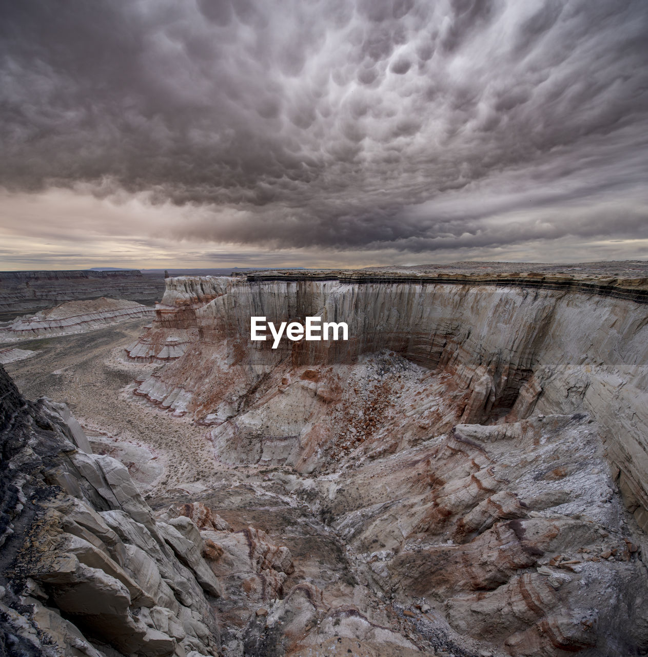 Massive landscape coal mine canyon on navajo reservation in ariz