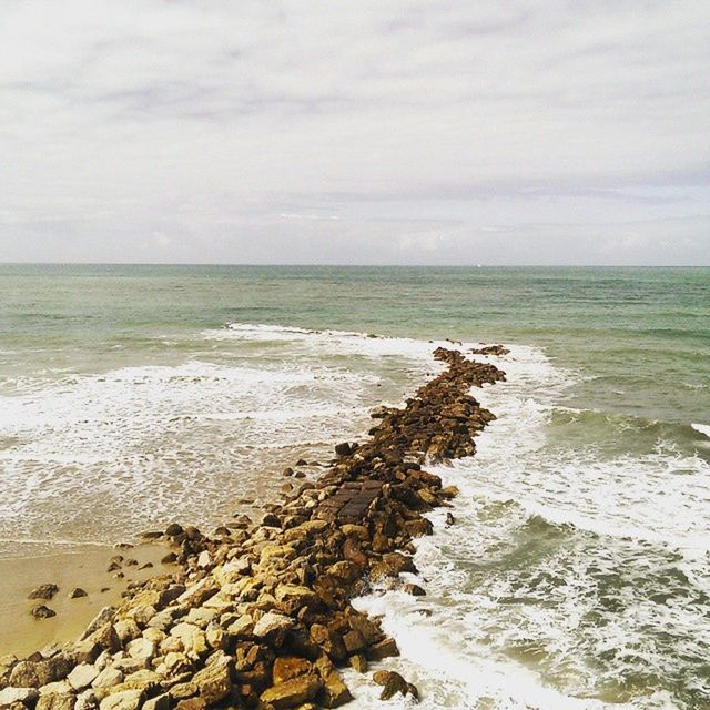 VIEW OF SEA AGAINST CLOUDY SKY