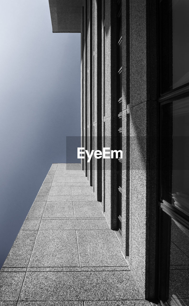 Low angle view of building against clear sky