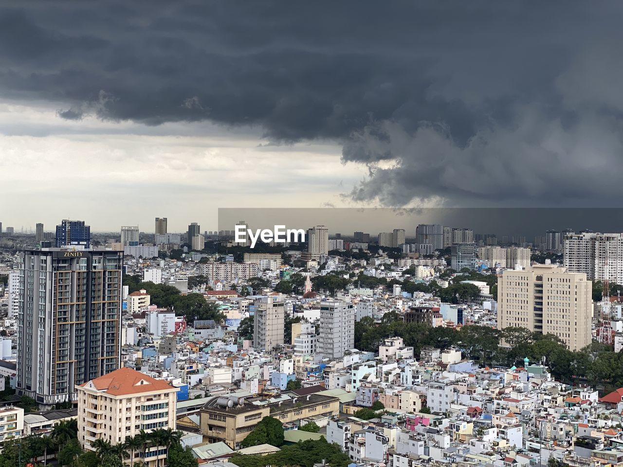 high angle view of cityscape