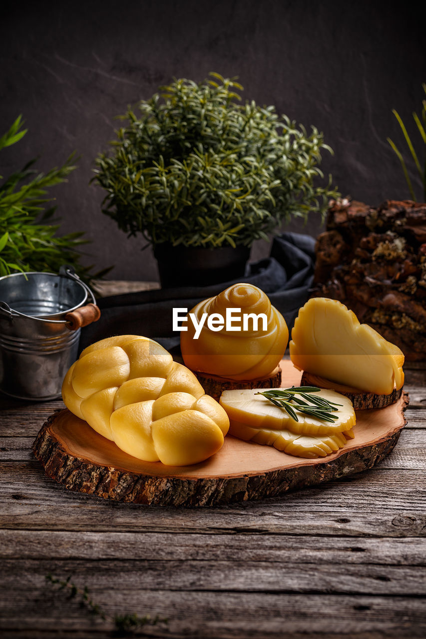 close-up of food on cutting board