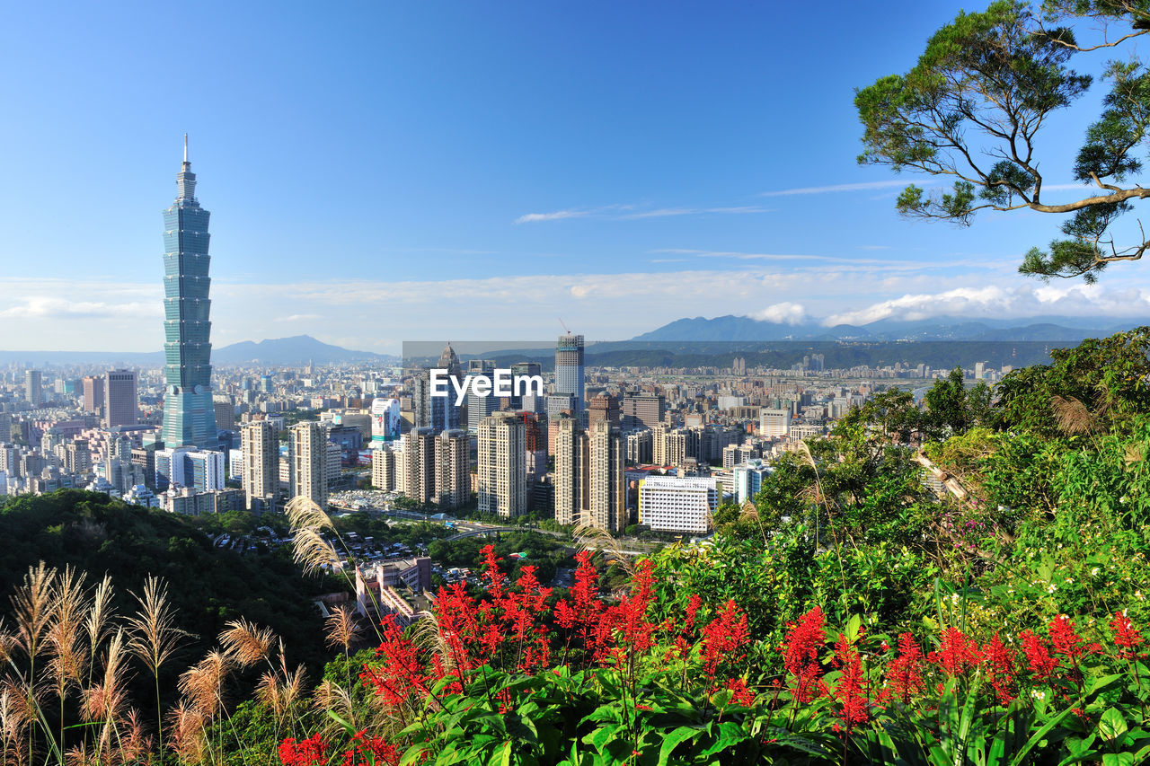 View of cityscape against sky