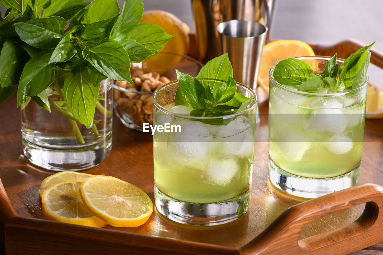 Thai basil gimlet cocktail is a light, incredibly refreshing summer cocktail.