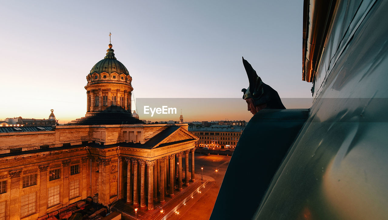 Kazan cathedral against sky during sunset