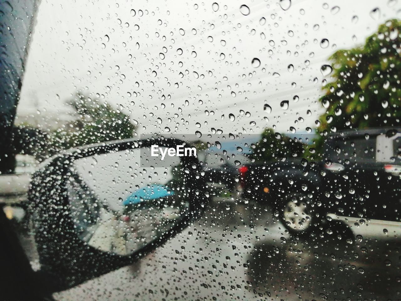 Raindrops on glass window