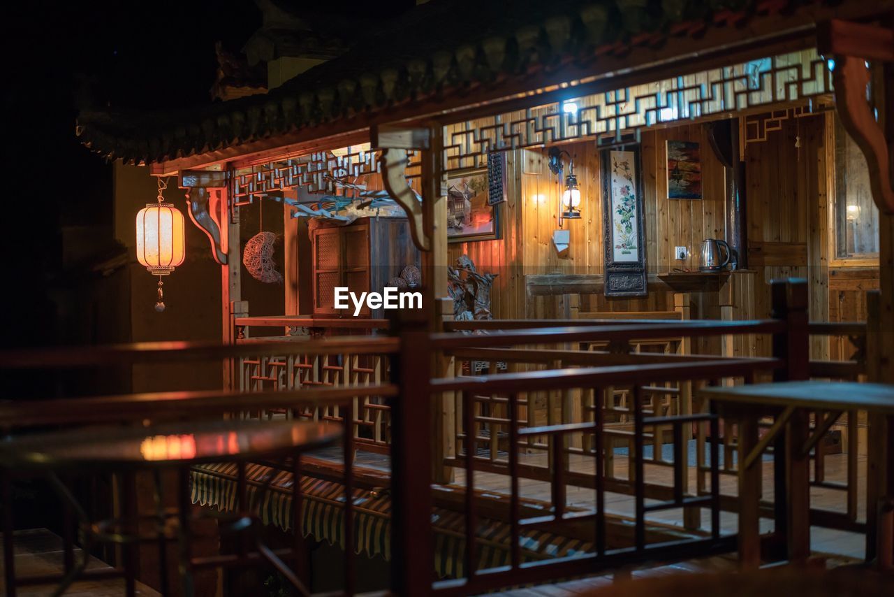 ILLUMINATED LIGHTS ON WOODEN FLOOR