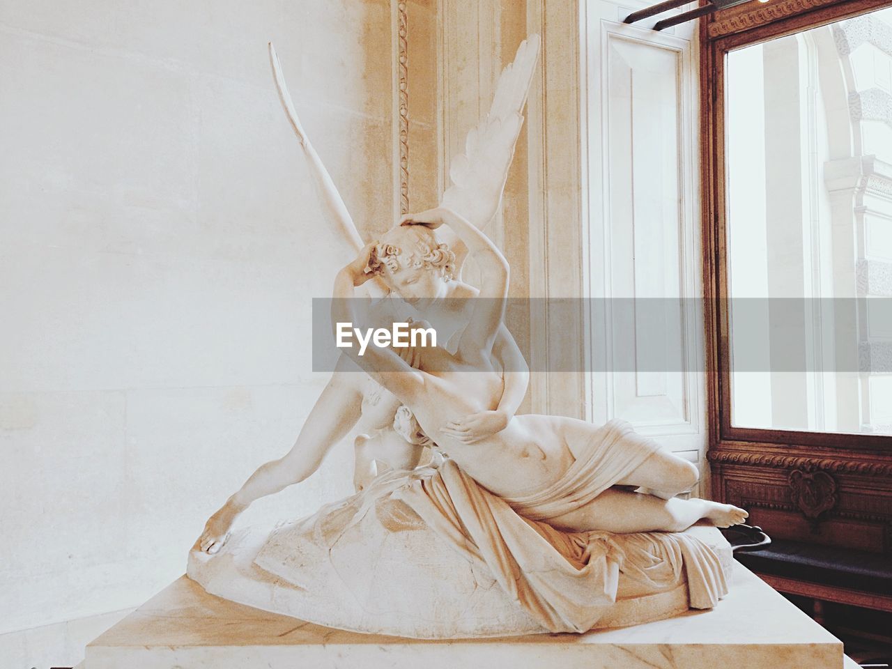 Marble statue in musee du louvre