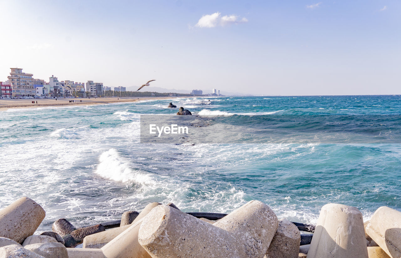 Scenic view of sea against sky