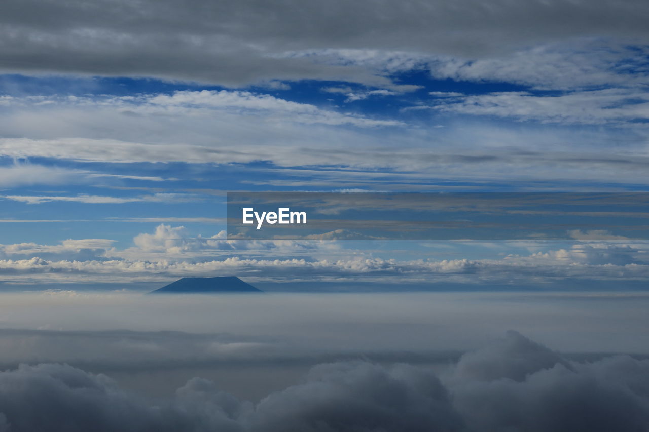 Aerial view of clouds over sea