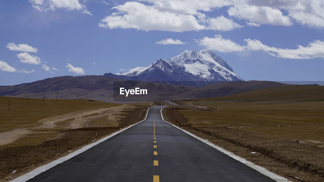 Road amidst landscape against sky