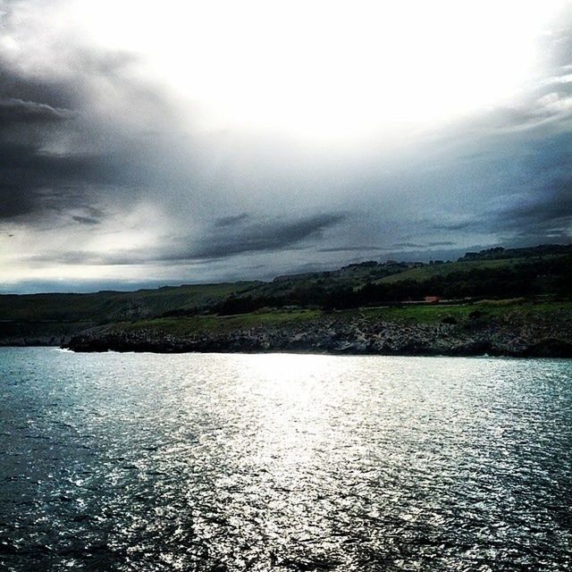 VIEW OF SEA AGAINST CLOUDY SKY