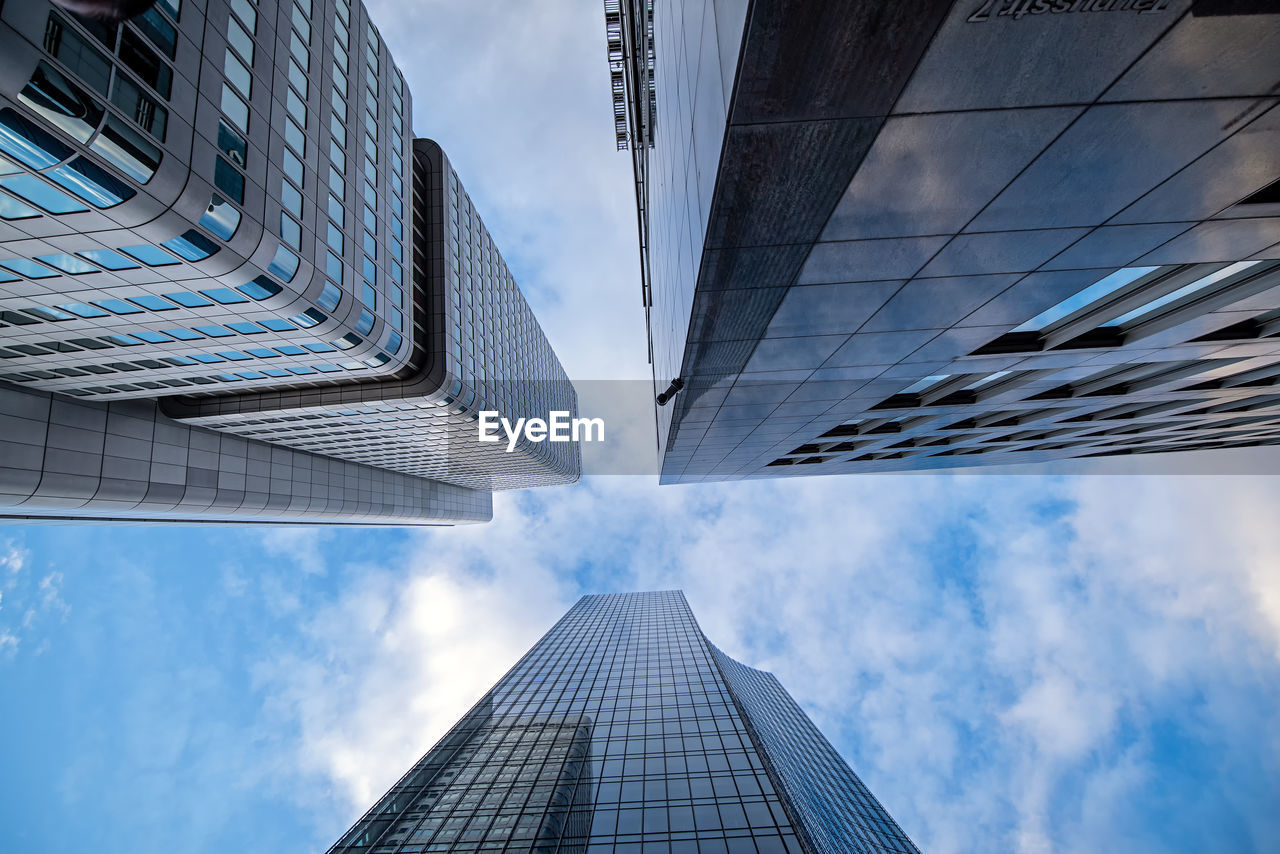 low angle view of modern building