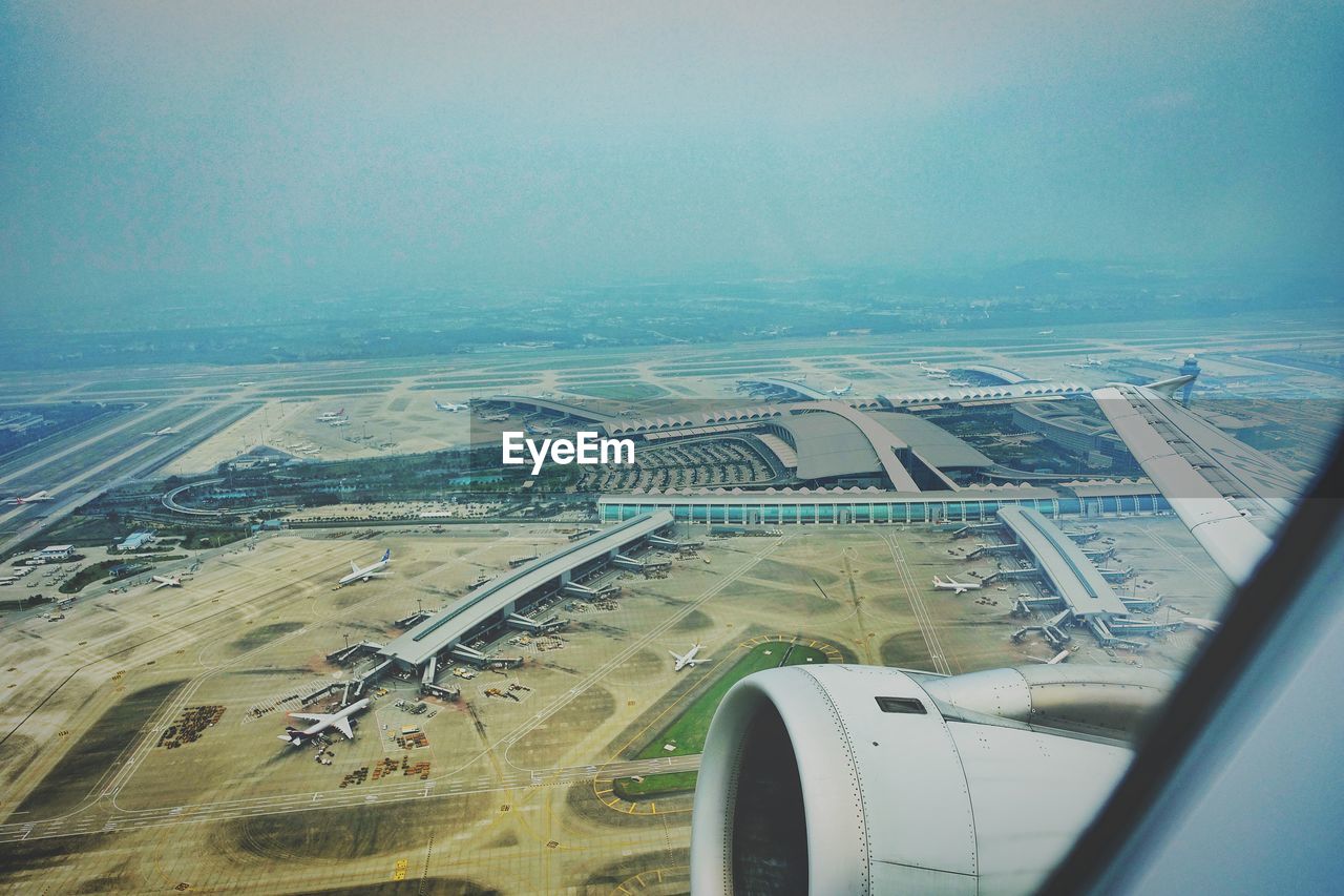 Aerial view of airport