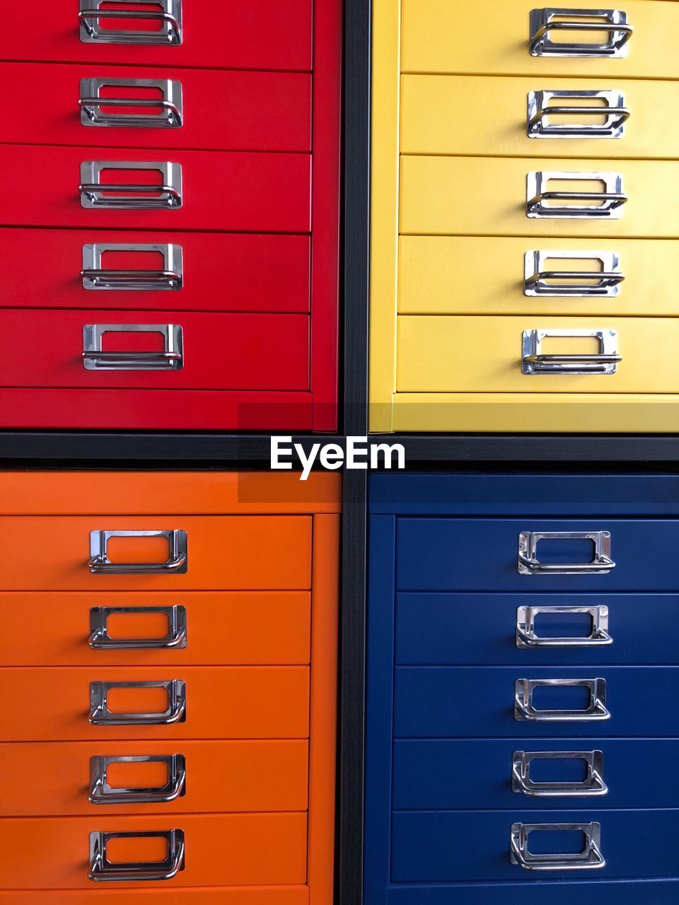 Full frame shot of multi colored lockers