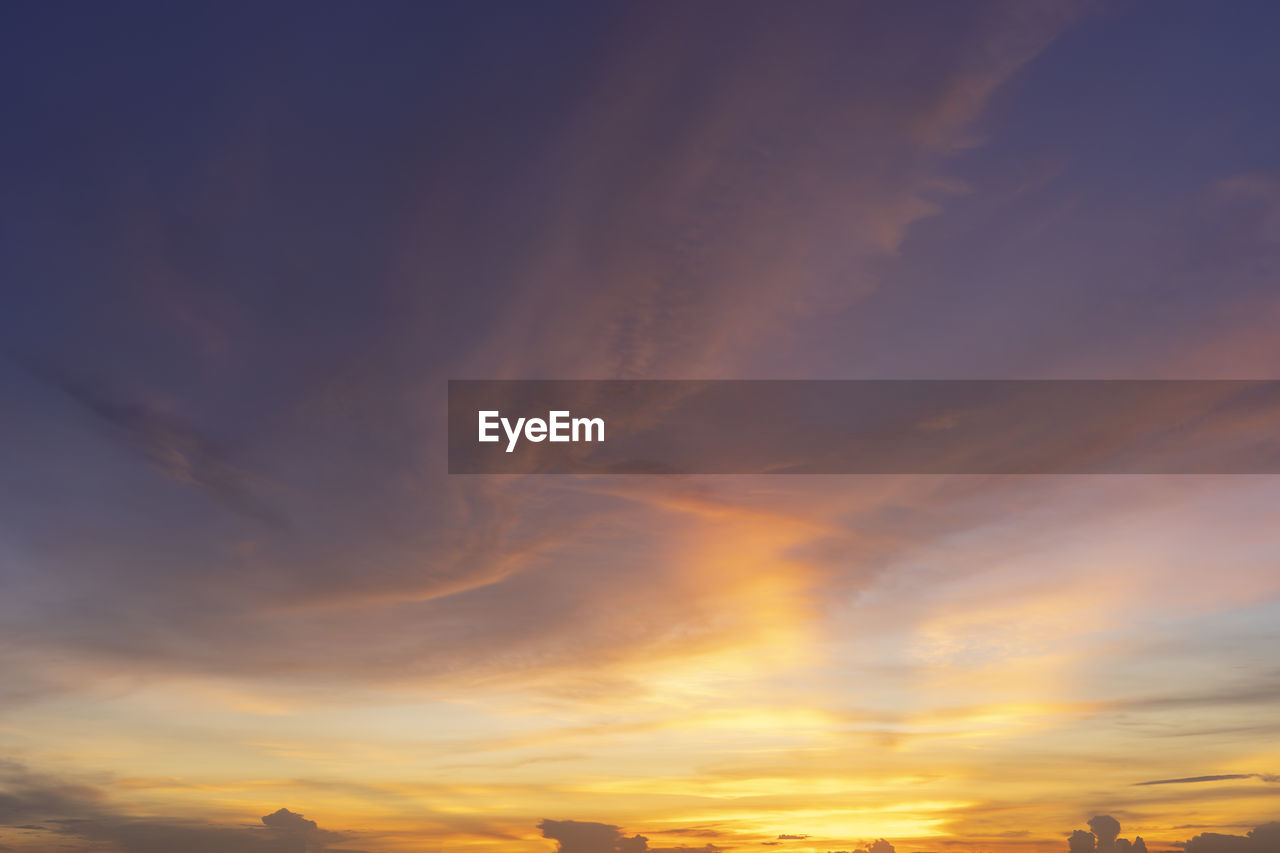 LOW ANGLE VIEW OF ORANGE SKY