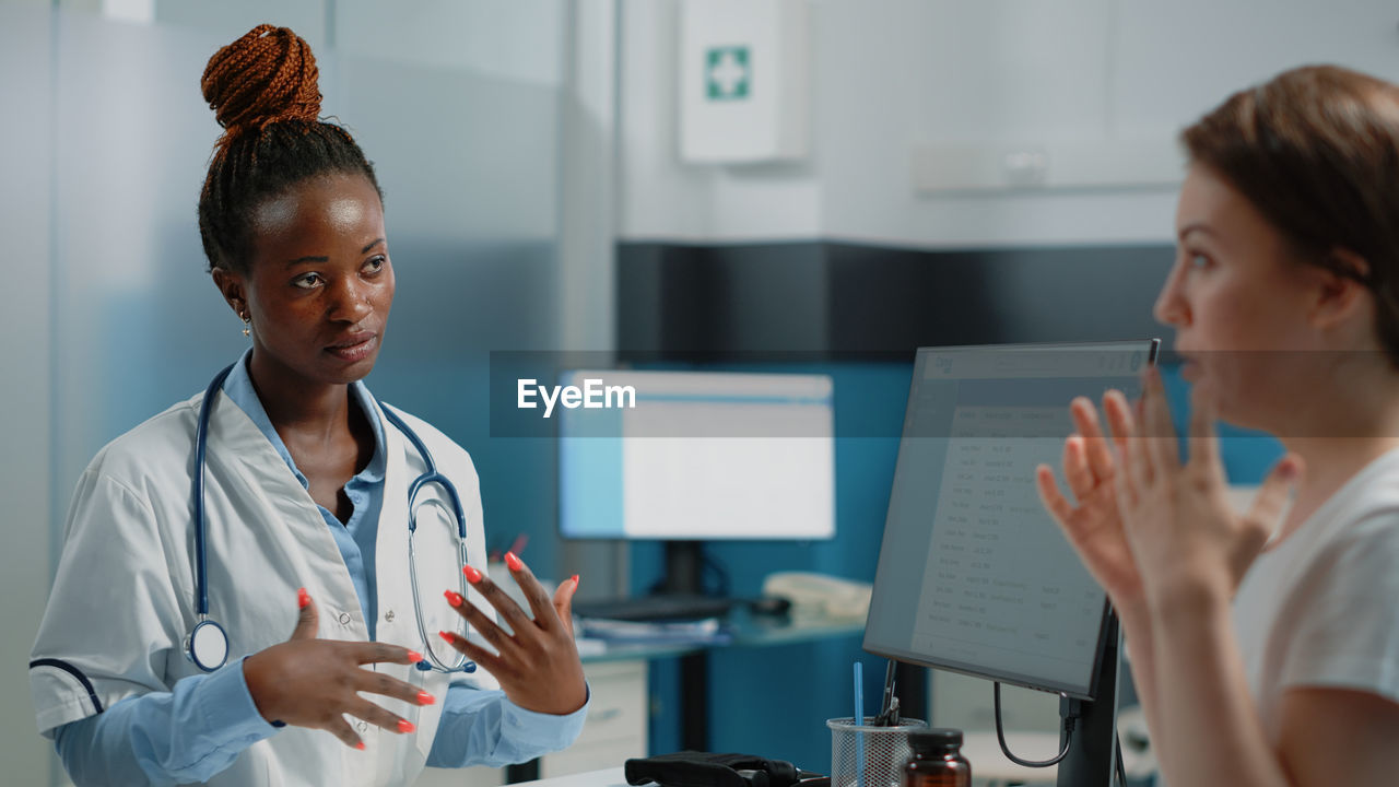 Doctor working at clinic